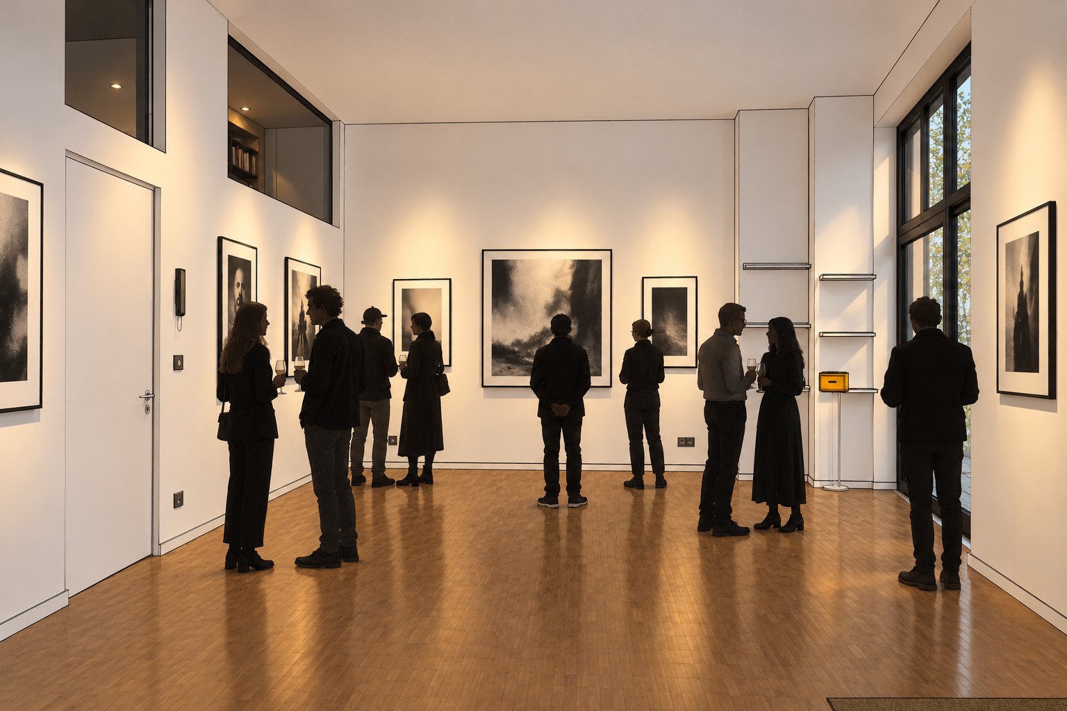 Skizze: Ausstellung im Studio